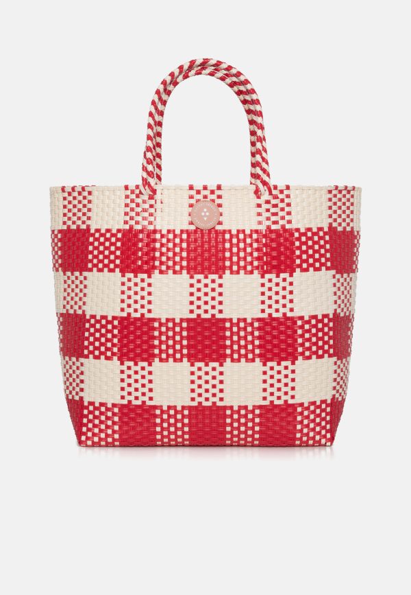 Πλεκτή Tote Bag Κόκκινη